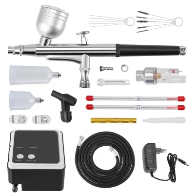 Kit aérographe avec compresseur et buses