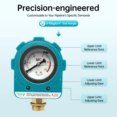 Pressostat de pompe IP65 bleu 1,5 kW – image 2